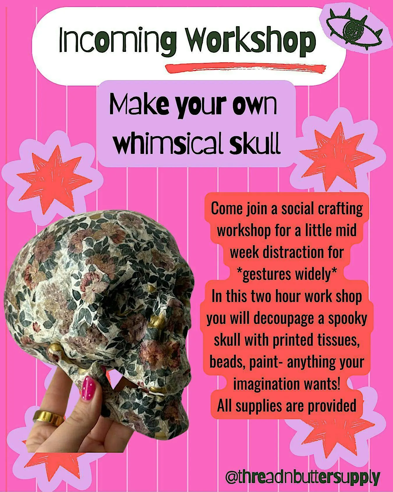 Make Your Own Skull!: Decoupage Workshop