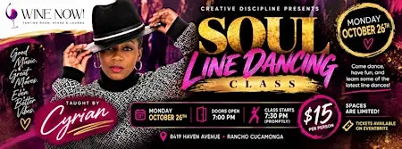 Soul Line Dancing with Cyrian at Wine Now! | October 26