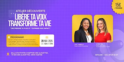 Atelier découverte: Libère ta Voix et Transforme ta Vie