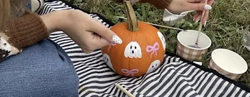Pumpkin Painting on the Patio