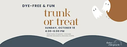 Thrive Family Chiropractic Dye Free Trunk or Treat
