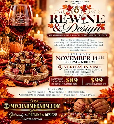 Re-Wine & Design ~ An Autumn Wine & Bracelet Design Experience