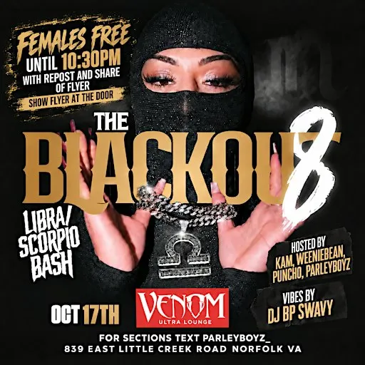 BLACKOUT SATURDAYS AT VENOM