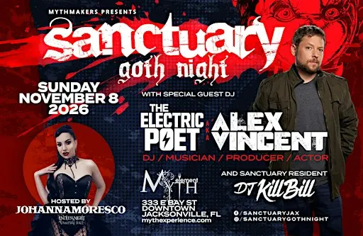 Sanctuary Goth Night w/The Electric Poet aka Alex Vincent | 11.08.26