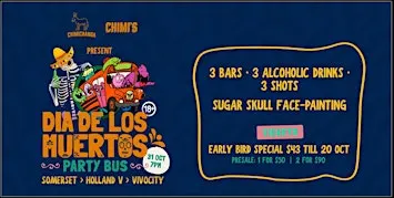 Dia de los Muertos (Day of the Dead) Party Bus 2026