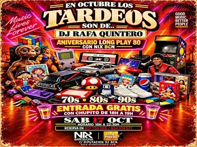 Tardeo Aniversario Long Play 80 con NIX Barcelona
