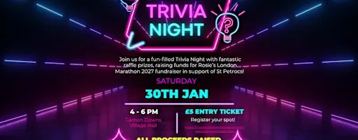 Trivia Night - London Marathon Fundraiser!