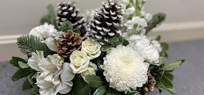 Snowfall Basket Floral Arrangement