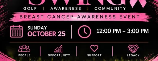 Breast Cancer First Swing w/ Blk Az Golf Club