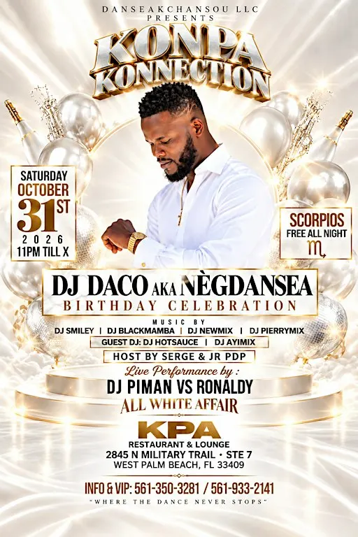 DJ DACO AKA NÈGDANSEA BIRTHDAY CELEBRATION | KONPA KONNECTION ALL WHITE