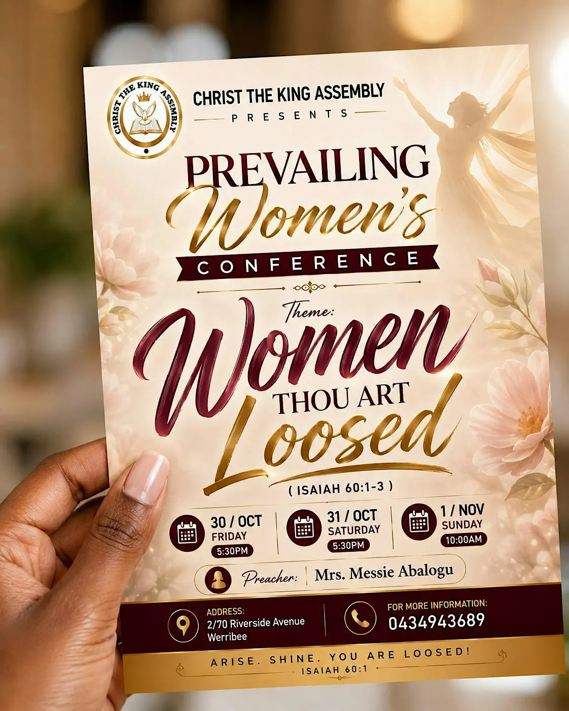 “Prevailing Women’s Conference 2026: Arise, Shine & Be Loosed!”