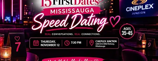 15FirstDates Mississauga Speed Dating (Age 35-45)