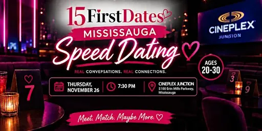 15FirstDates Mississauga Speed Dating (Age 20-30)