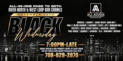 BLACKOUT WEDNESDAY CITYWIDE ACCESS PARTY PASS (16+ BARS/CLUBS INCLUDED)
