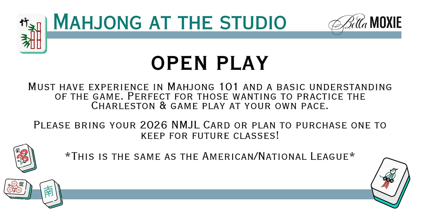 Mahjong at the Studio - Open Play at Bella
