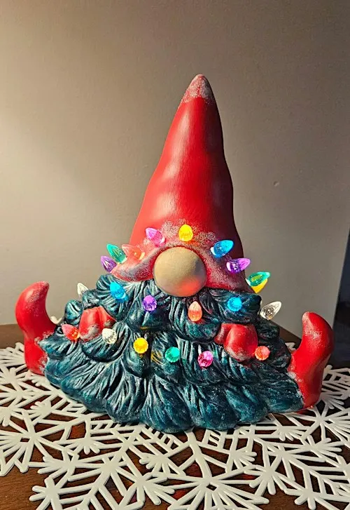 Lighted Ceramic Christmas Gnome Painting Class