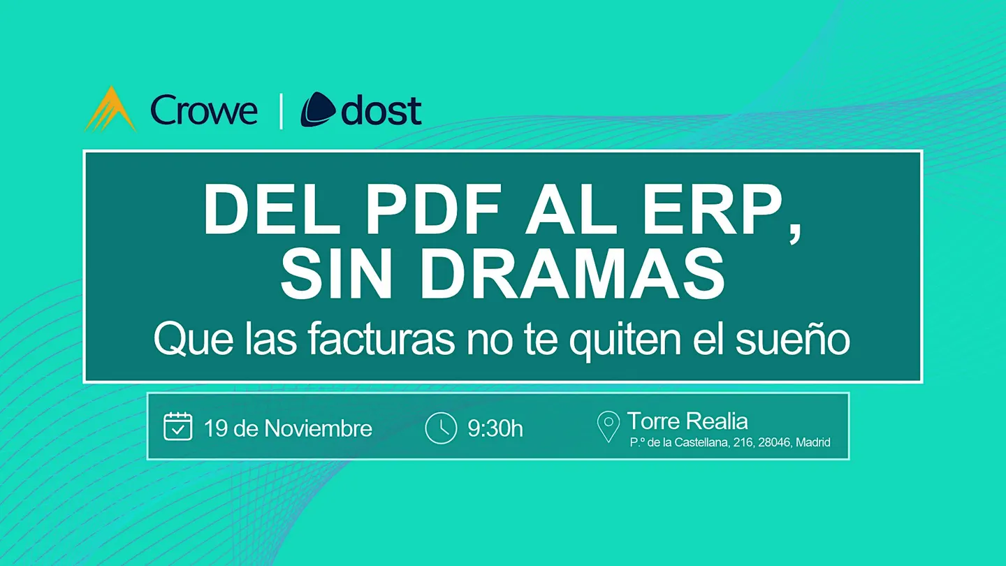 Del PDF al ERP, sin dramas: Que las facturas no te quiten el sueño.