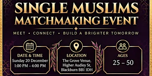 IMC Muslim Matchmaking Event Blackburn