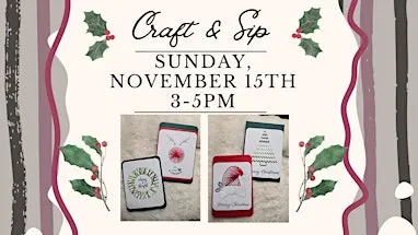 Craft & Sip- Embroidered Holiday Cards