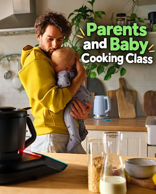 Parent and baby cooking class