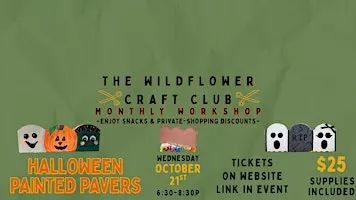 Halloween Painted Pavers with The Wildflower Craft Club