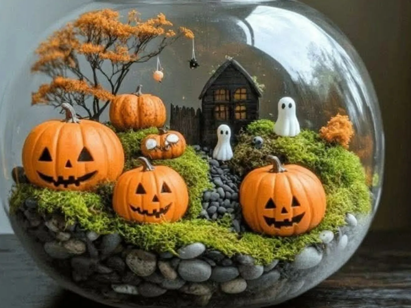 Create your SPOOKY Halloween Terrarium in nature , in the park :)
