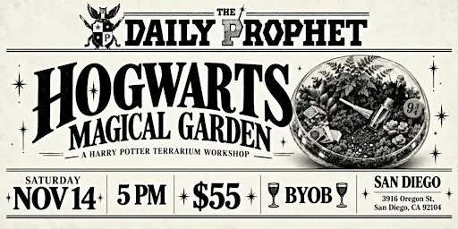 Hogwarts Magical Garden: A Harry Potter-Inspired Terrarium Workshop