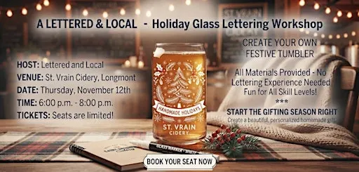 Merry & Lettered: Holiday Glass Tumbler Night