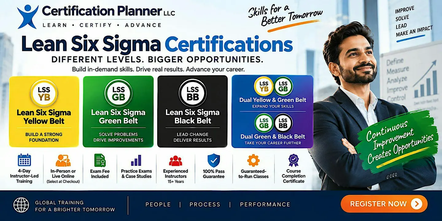 Lean Six Sigma Yellow, Green & Black Belt Training Program in Oklahoma City