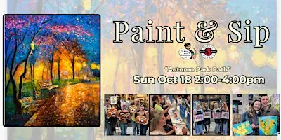 Paint & Sip in Eugene, Oregon “Autumn Park Path”