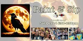 Paint & Sip in Eugene, Oregon “Moonlit Raven”