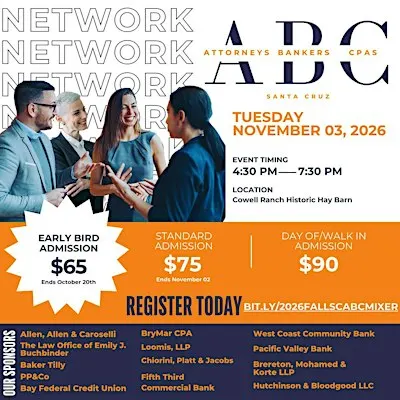 Fall Santa Cruz ABC (Attorneys, Bankers, and CPAs) Networking Event