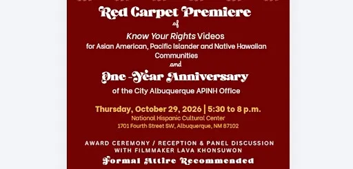 Red Carpet Premiere | APINH Know Your Rights Video & First Year Anniversary