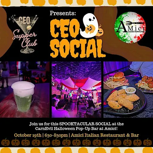 CEO Social October Edition at CarnEvil Pop-Up Bar
