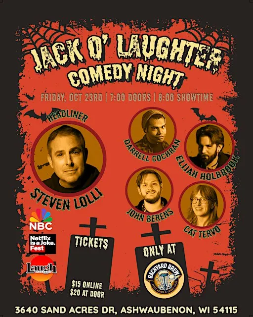Jack O' Laughter: Comedy Night at Backyard Brew!