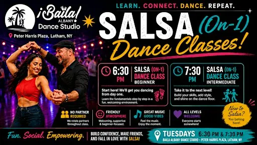 Beginner Salsa Dance Class | No Partner Needed | Baila Albany