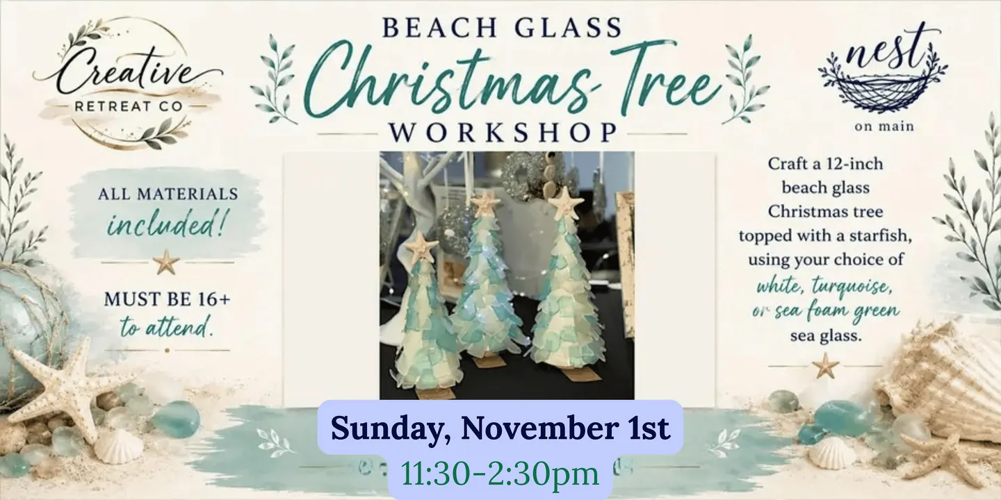 Beach Glass Christmas Tree Workshop with Amanda of Creative Retreat