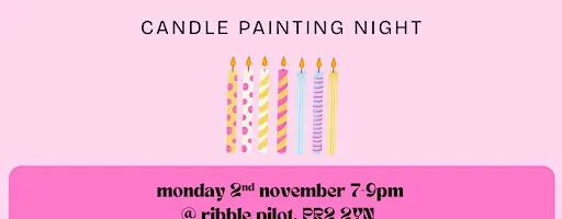 the craft room celebrates 6 months! candle painting night