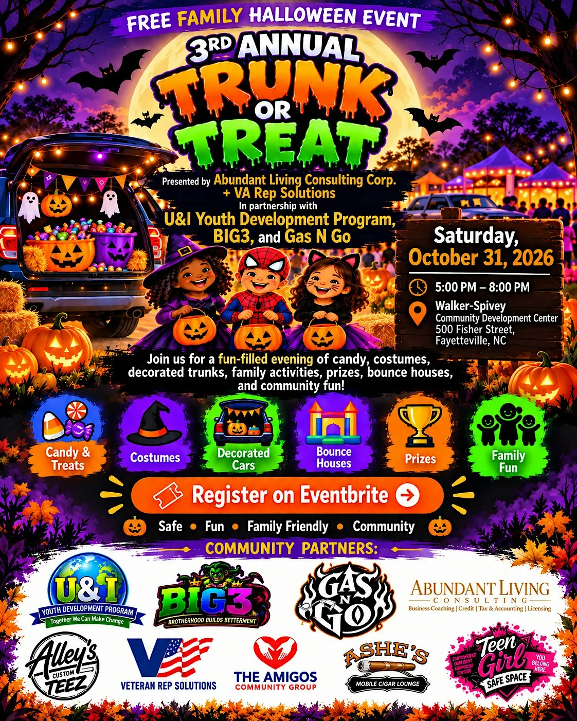3rd Annual Trunk or Treat 2026 | FREE Family Halloween Event