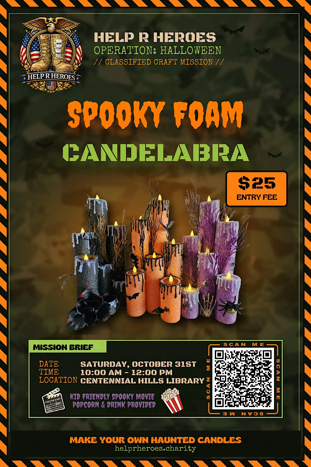 Operation: Halloween — DIY Spooky Foam Candelabra Workshop