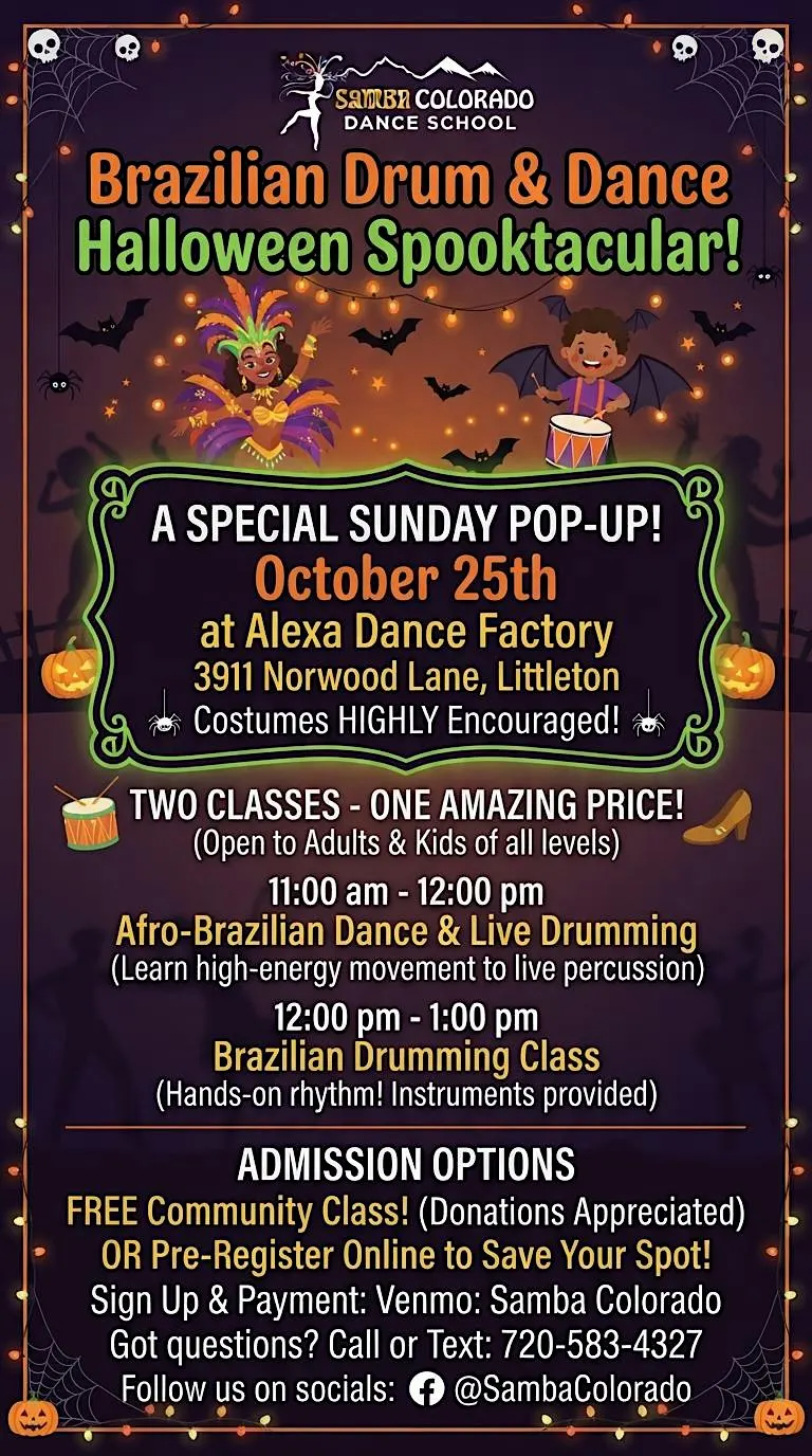 Brazilian Drum & Dance Halloween Spooktacular!