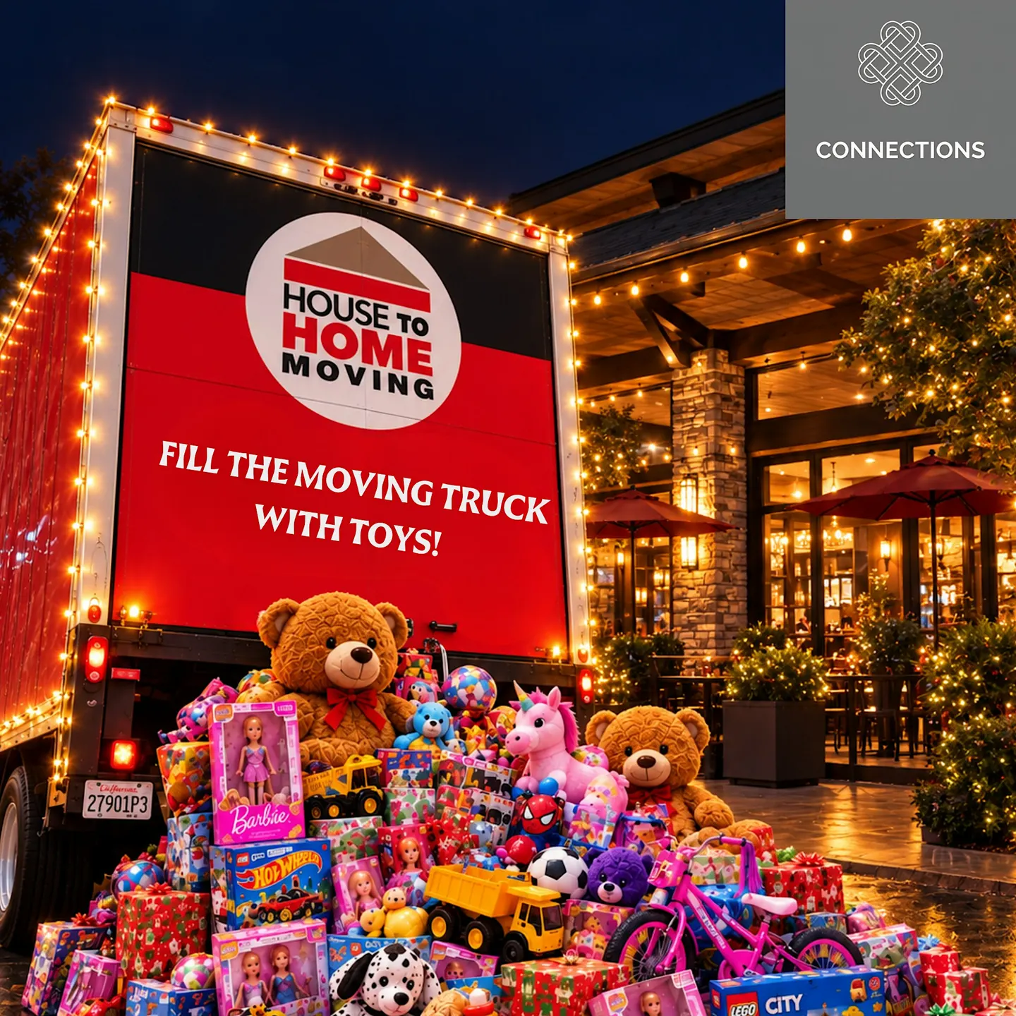 4th Annual FILL THE MOVING TRUCK WITH TOYS! (Plus Dinner, Drinks, and fun)