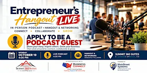 Entrepreneur’s Hangout LIVE: Podcast & Networking in Colorado Springs