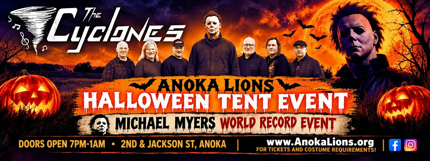 2026 CYCLONES & Michael Myers Record at Anoka Lions Halloween Tent Event!