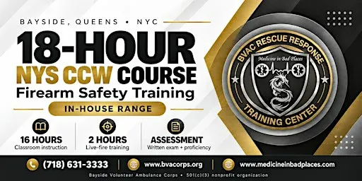 18-Hour NYS Concealed Carry Course (CCW) – NYC, Long Island & Westchester