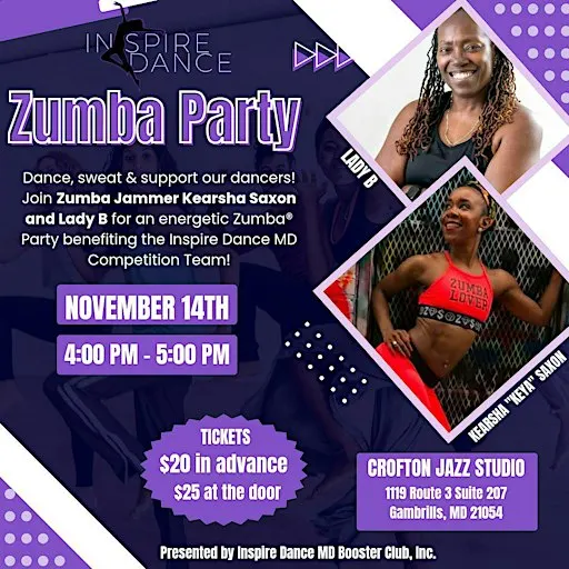 Inspire Dance Zumba Party featuring Zumba Jammer™ Kearsha Saxon