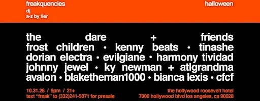 Freakquencies X The Hollywood Roosevelt present Halloween