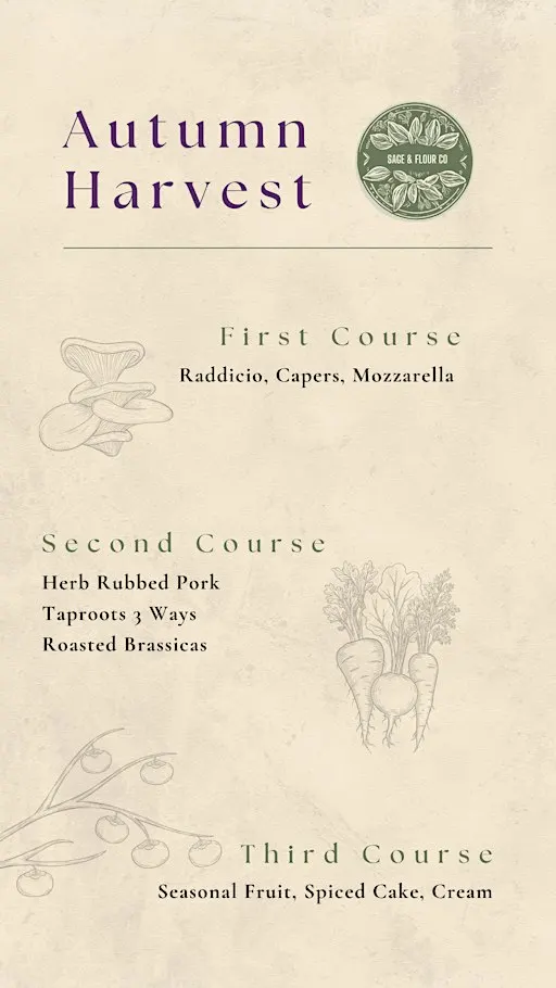Sage & Flour Co’s Seasonal Supper Club