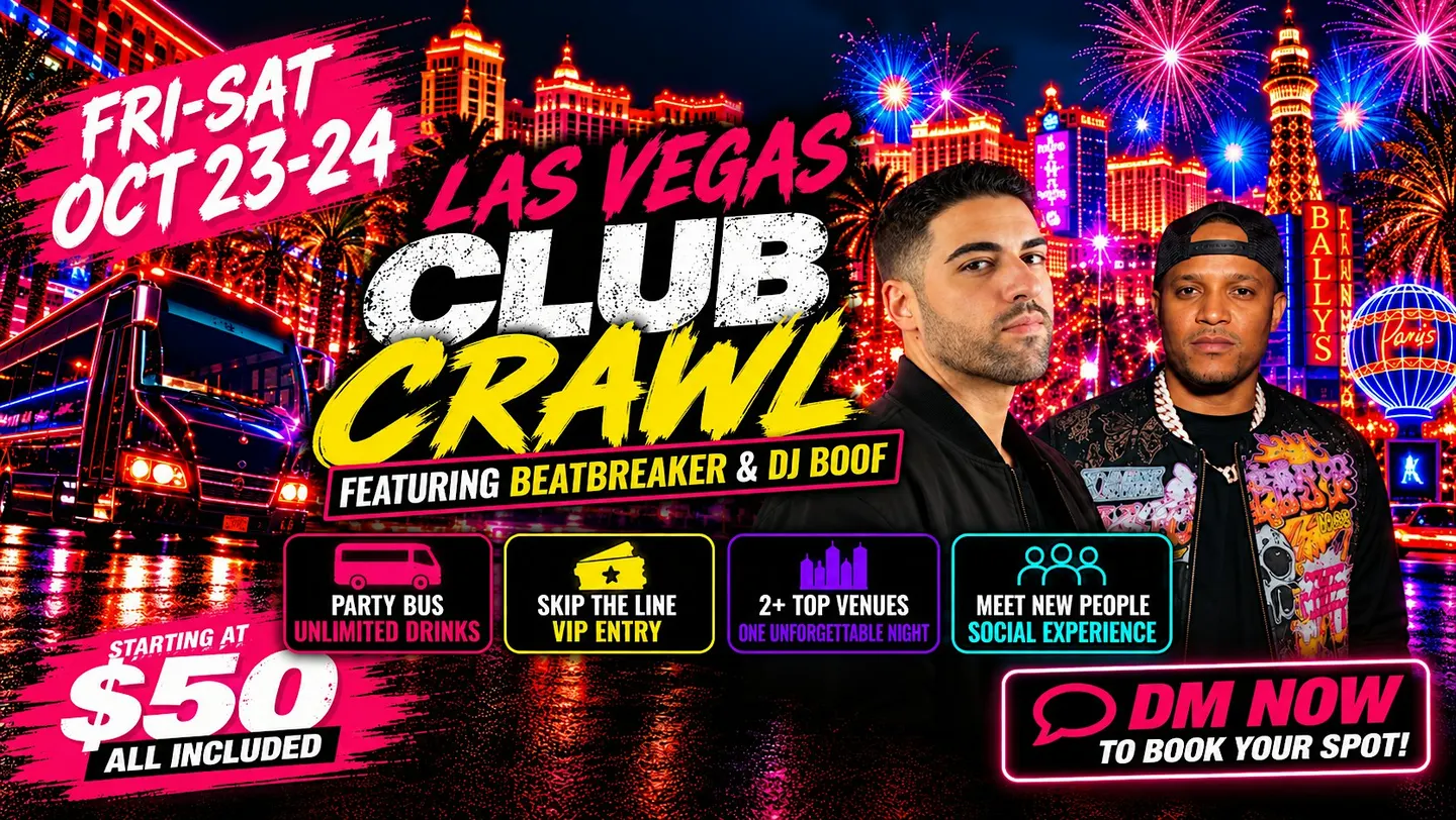 Las Vegas Hip-Hop Club Crawl with Party Bus, Free Drinks & VIP Entry