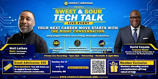 Sweet & Sour Tech Talk: An Exclusive Live Event with David Canada